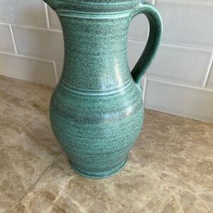 Turquoise Ceramic Pitcher